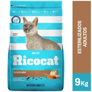 RICOCAT Comida para Gatos Adultos Esterilizados Bolsa 9kg