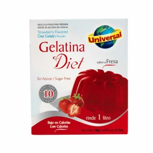 Gelatina Diet Universal Sabor a Fresa Caja 19g