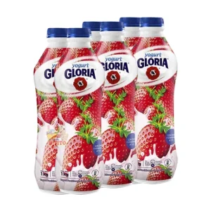 Yogurt Bebible GLORIA Fresa Botella 1Kg Paquete 6un