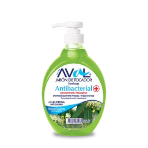 Jabón Líquido Antibacterial AVAL Frasco Eucalipto 1L