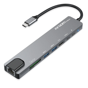 Hub Adaptador Argom 8 en 1 Type C