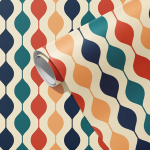 Papel tapiz JiffDiff Geométrico Retro Abstracto
