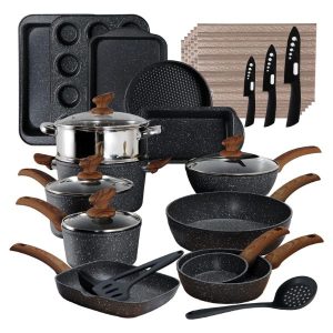 Juego de Ollas Antiadherente Kitchen Academy 30 Piezas