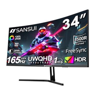 Monitor SANSUI curvo 34″ UWQHD 165Hz