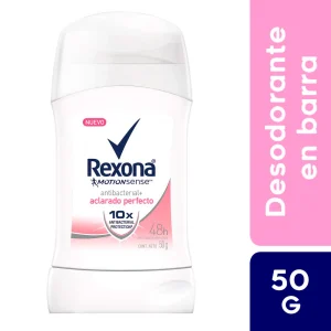 Desodorante en Barra para Mujer Rexona Antibacterial Aclarado Perfecto Frasco 50g