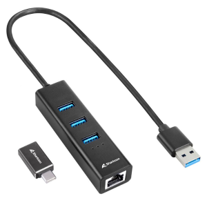 Hub Sharkoon USB 3.2 Gen 1 de 3 puertos + RJ45