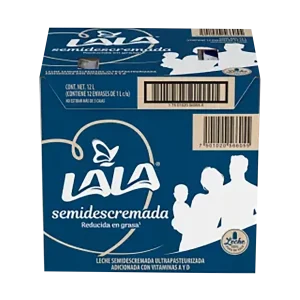 Leche Lala Semi 1 lt./ 12 pzas.
