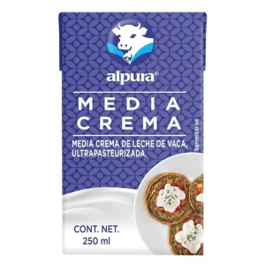 Leche Media Crema Alpura 250 ml. Ecolean