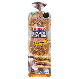 Pan Bimbo Bimbollos Parrilleros 6 pzas