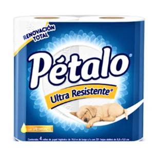 Papel Higiénico Pétalo Ultra Resistente Pza. 4U