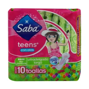 Toalla Saba Teens Normal con alas paq. 10