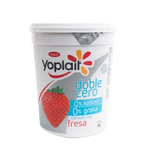 YOGURT YOPLAIT DOBLE CERO 1KG FRESA
