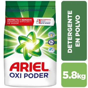 Detergente en polvo Ariel Regular Bolsa 5.8kg