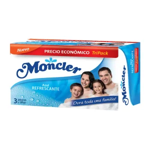 Jabón de Tocador Moncler Azul Refrescante 145g Paquete 3un