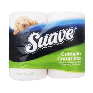 Papel Higiénico SUAVE Doble Hoja Paquete 4 Rollos